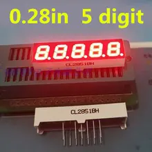 5 бит 7 сегментный Красный СВЕТОДИОДНЫЙ Дисплей 0,28 дюйма цифровая трубка пластиковый металлический общий анод(Nixie трубка