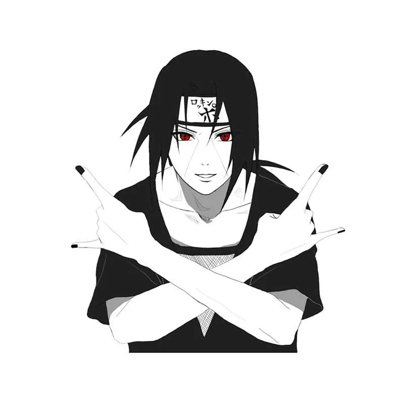 

13cm x 12cm for New 5 Design ITACHI Akatsuki Anime Car Stickers and Decals Vinyl Car Sticker Bumper Decoration