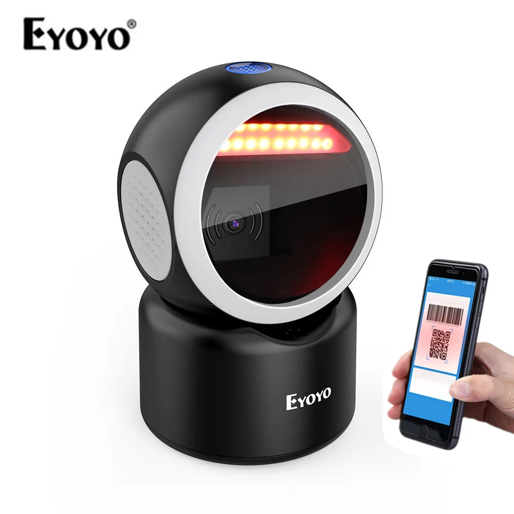 Eyoyo 2D Настольный сканер штрих кодов 1D считыватель qr Code11 автоматическое