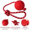 1PC Safe Ergonomic Interactive Toy Dog Ball On String For Training Exercising Pets Solid Rubber Ball With Rope Launcher Thrower ► Photo 3/6