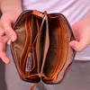 AETOO Handmade vegetable tanned leather men's wallet, first layer cowhide wallet, multifunctional retro large-capacity wallet 1