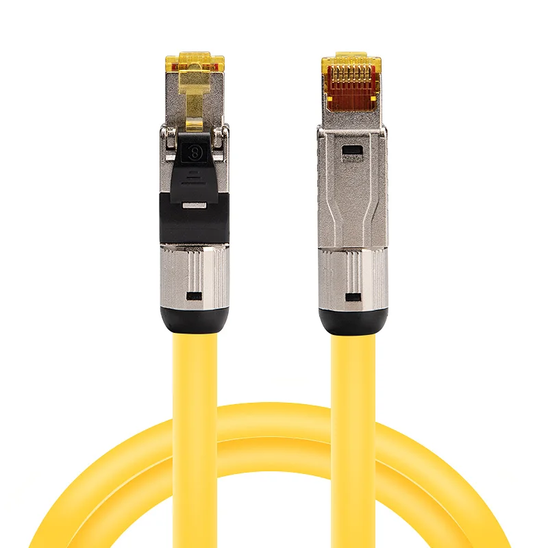 Cabo de Rede Ethernet Rj45 Cat8 Cat7 Cat6a Cabo Pré-terminado Pré-montado Cabos de computador e conectores - Imagem 6