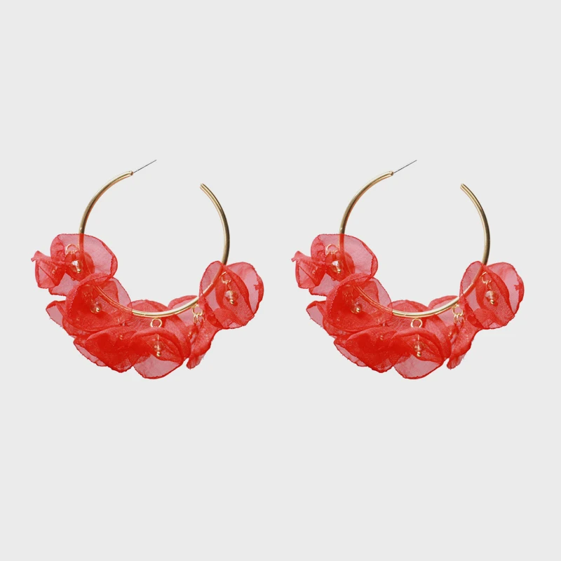 Ztech Red Resin/Crystal Drop Earrings For Women Handmade Fringed Tassel Dangle Statement Wedding Earrings Party Christmas Gift - Окраска металла: E1980-Red