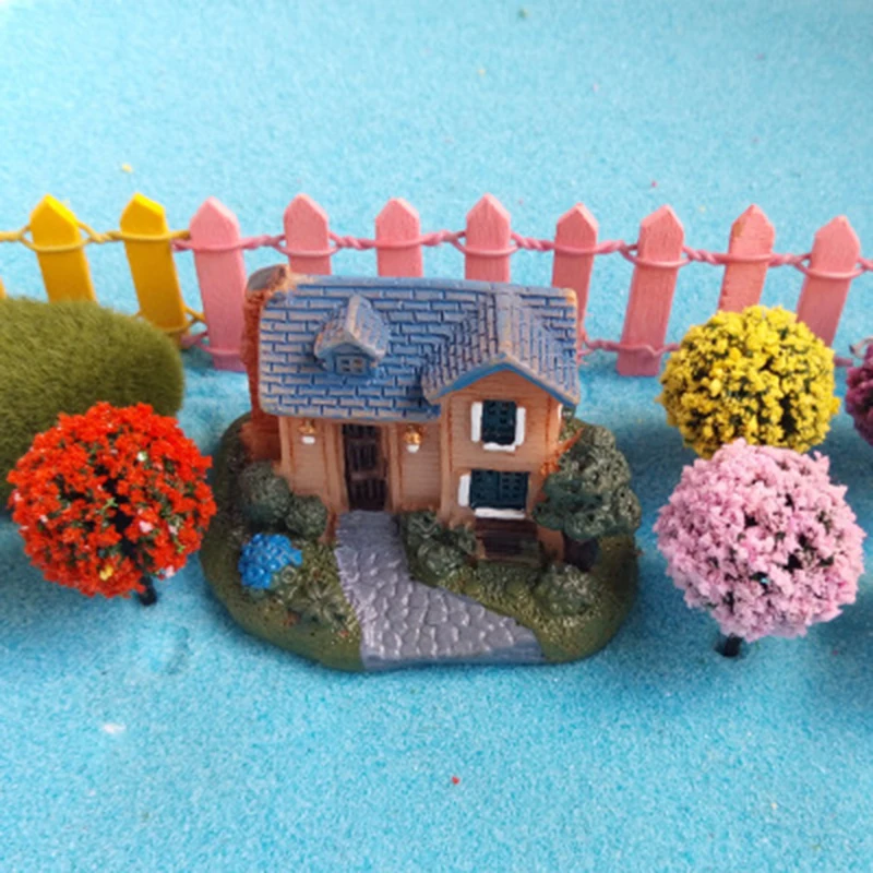 5PCs/Lot Fairy Garden Miniature Tree Flower Ball Model Mini Landscape Ornaments For Home Xmas New Year Decoration Color Random