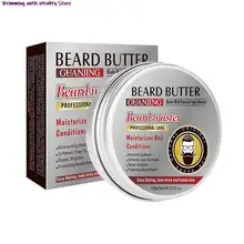 1pc 60ml Natural Beard Conditioner Beard Balm Wax For Beard Smooth Styling