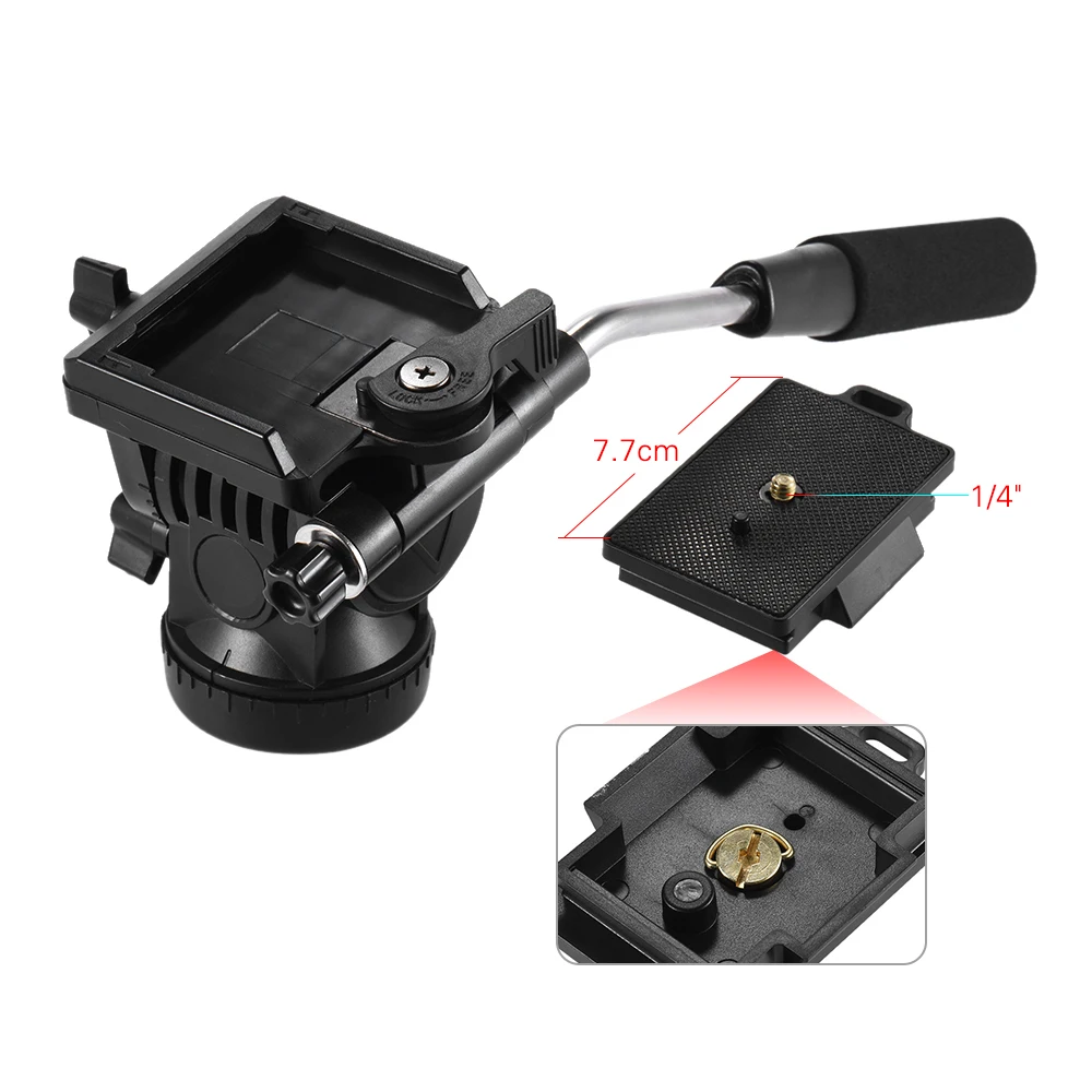 Andoer TP-188 160cm/63" Extendable Aluminum Alloy Monopod Unipod w/ Fluid Head Max. Load 8kg for Canon Nikon Sony DSLR Camera