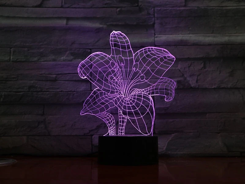 7 Colors Changeable Синий Лотос Роза петрушка шалфей розмарин и тимьян 3D лампа 7 цветов Светодиодные ночные лампы для детей сенсорные светодиодные Usb настольные лампы Ночник - Испускаемый цвет: 7 Colors Changeable