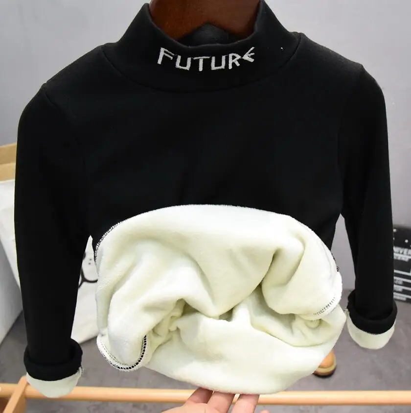 plush T-shirt Зимний комплект одежды для маленьких мальчиков, пальто для мальчиков, плюшевая футболка, плюшевые штаны, одежда для отдыха для маленьких мальчиков, детский спортивный костюм из 3 предметов - Цвет: plush T-shirt