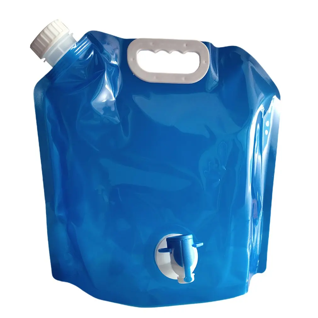 Car Wash Bucket Folding Bucket Water Storage Bag Home Outdoor Folding Portable Water Bag With Faucet Car Water Storage Bag Bucket Emergency Sports Riding Bottle