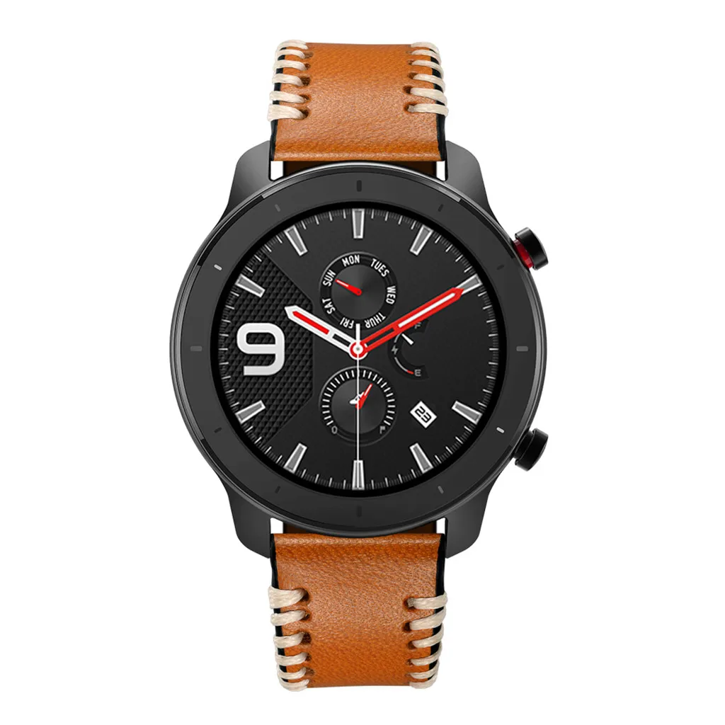 Для AMAZFIT GTR Смарт-часы 42 мм Линия Комплект классические кожаные часы Полоса Текстура силиконовая накладка часы ремешок аксессуары