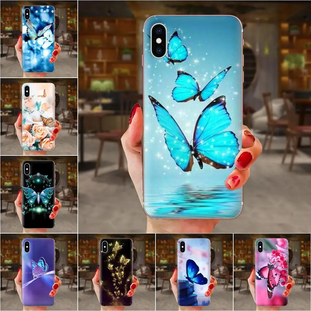 Роспись для Galaxy Alpha Note 10 Pro A10 A20 A20E A30 A40 A50 A60 A70 A80 A90 M10 M20 M30 M40 бабочки цветы |