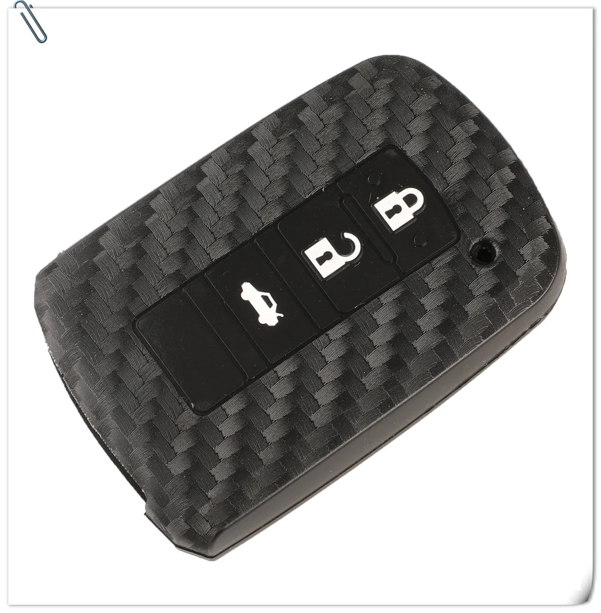 Keyforkess 10pcs Del Silicone Copertura di Chiave Dell'automobile Per TOYOTA RAV4 Corolla Camry Corona Prado di Carbonio 2/3/4 pulsante Smart Chiave A Distanza Caso - Hcf7df5bac56e4e8c8f5f1514c98470de7