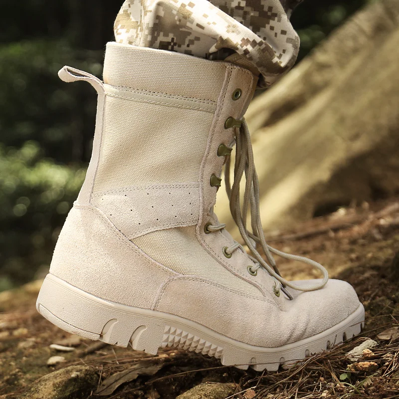 Autumn and winter new high-top men's shoes long boots men cross-border shoes men tactical boots desert boots hiking boots men