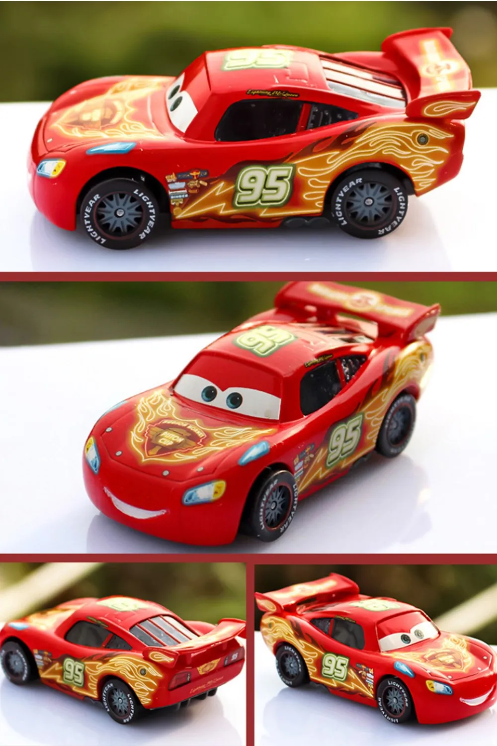 Disney «Тачки» редких световой № 95 Lightning Mcqueen Цветной Drawing1: 55 литья под давлением металлический сплав игрушечный автомобиль модель для детей Подарки