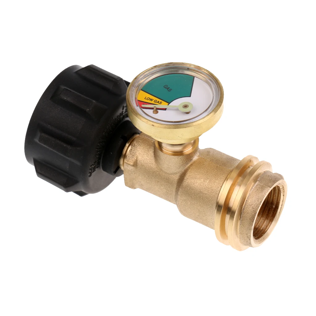 4 Propane Tank Gauge Gas Grill BBQ RV Pressure Adapter Meter Lever Indicator