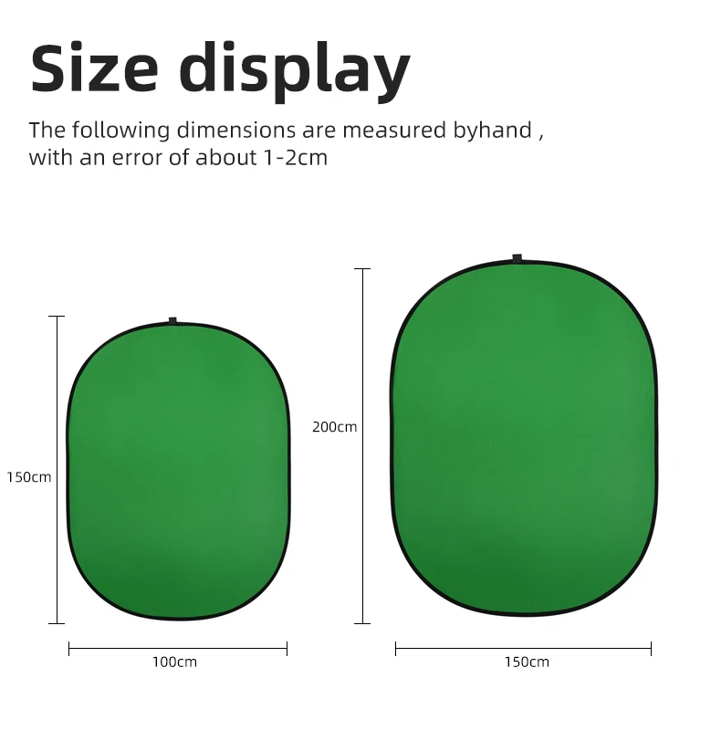 2 in 1 Green Blue Background Collapsible Screen Panel Backdrop Reflector for Pho