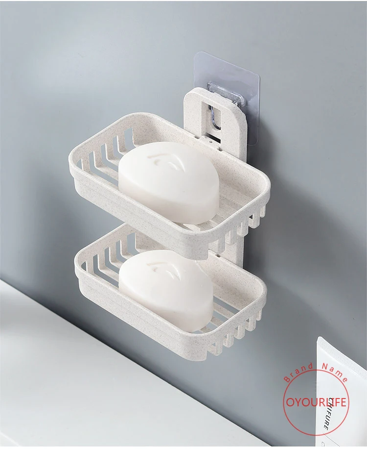 Soap Holder Dish Bathroom Shower Storage Plate Stand Dishes Container Box New ZS 