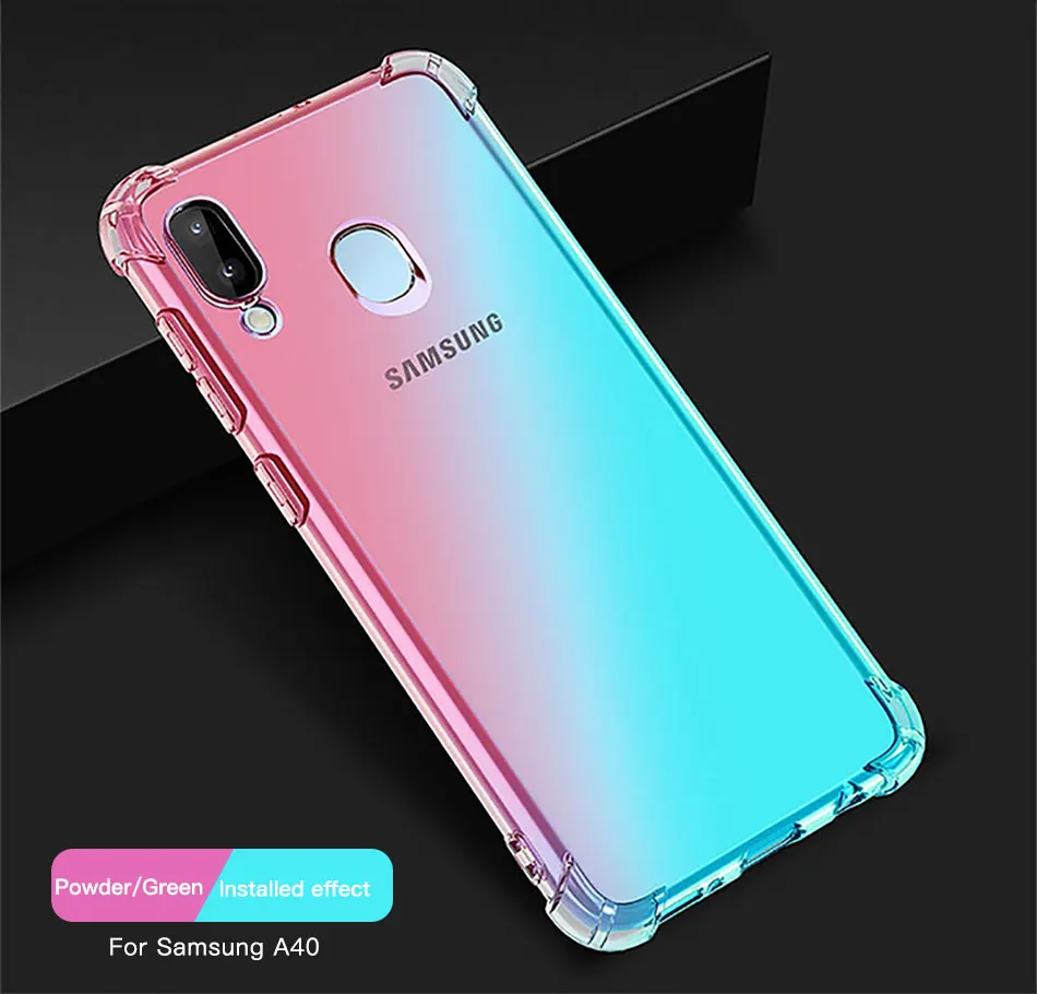 !ACCEZZ Colorful For Samsung A40 A50 Soft Phone Case Protection Back Cover For Galaxy A50 A40 TPU Thin Phone Shell Fitted Case (8)
