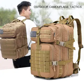 

Backpack Practical Durable 800D Waterproof Encrypted Oxford Cloth 40L Outdoors Tactical Drawstring Military Backpack