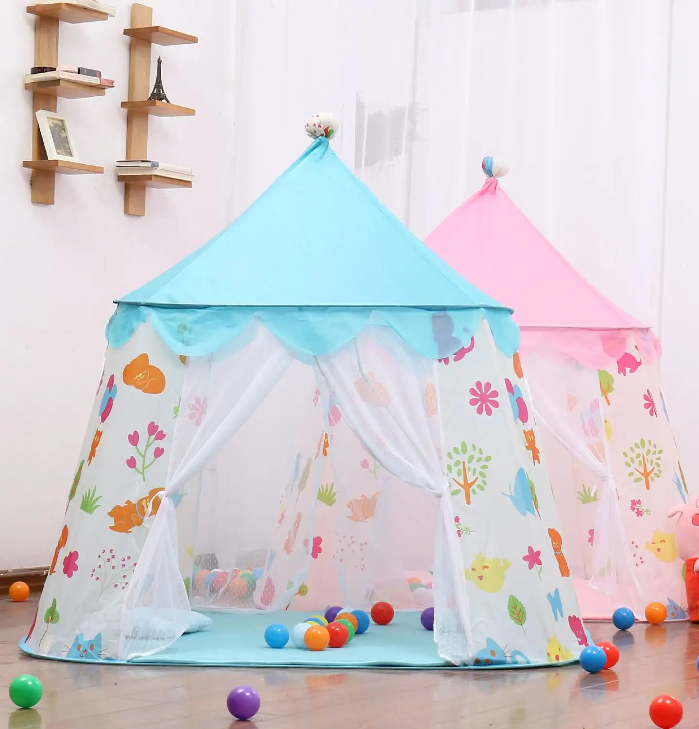 

1.35M Portable Children's Tent Tipi Kids Indoor Playhouse Wigwam Baby Girls Princess Castle Infant Little House Birthday Gift