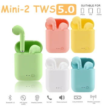 

Wireless Headphones Mini-2 TWS Bluetooth 5.0 Earphones Sports Earbuds Headset With Mic Charging Box PK i9s i7s i12 tws Earphones