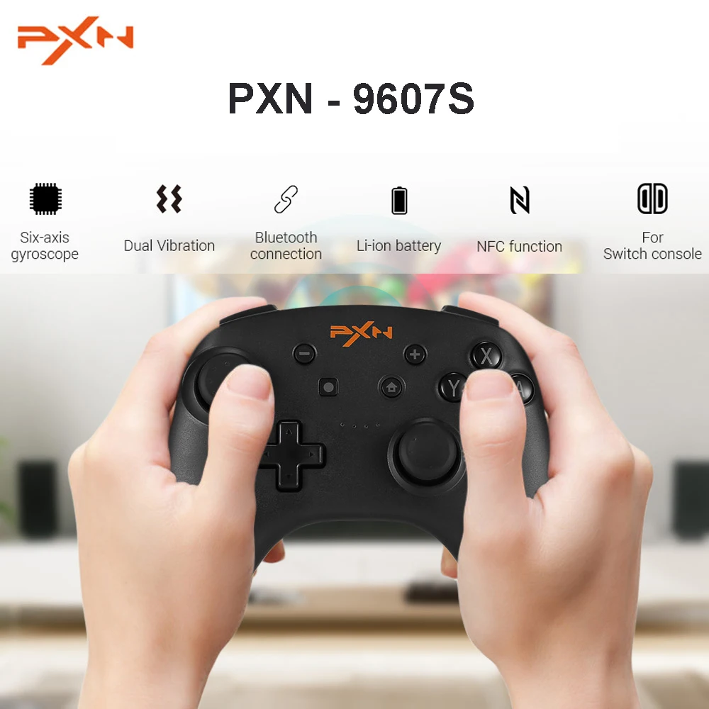 PXN PXN-9607S беспроводной Bluetooth Pro контроллер геймпад с PXN 9607S NFC двойной вибрации геймпад для PUBG переключатель Android smart
