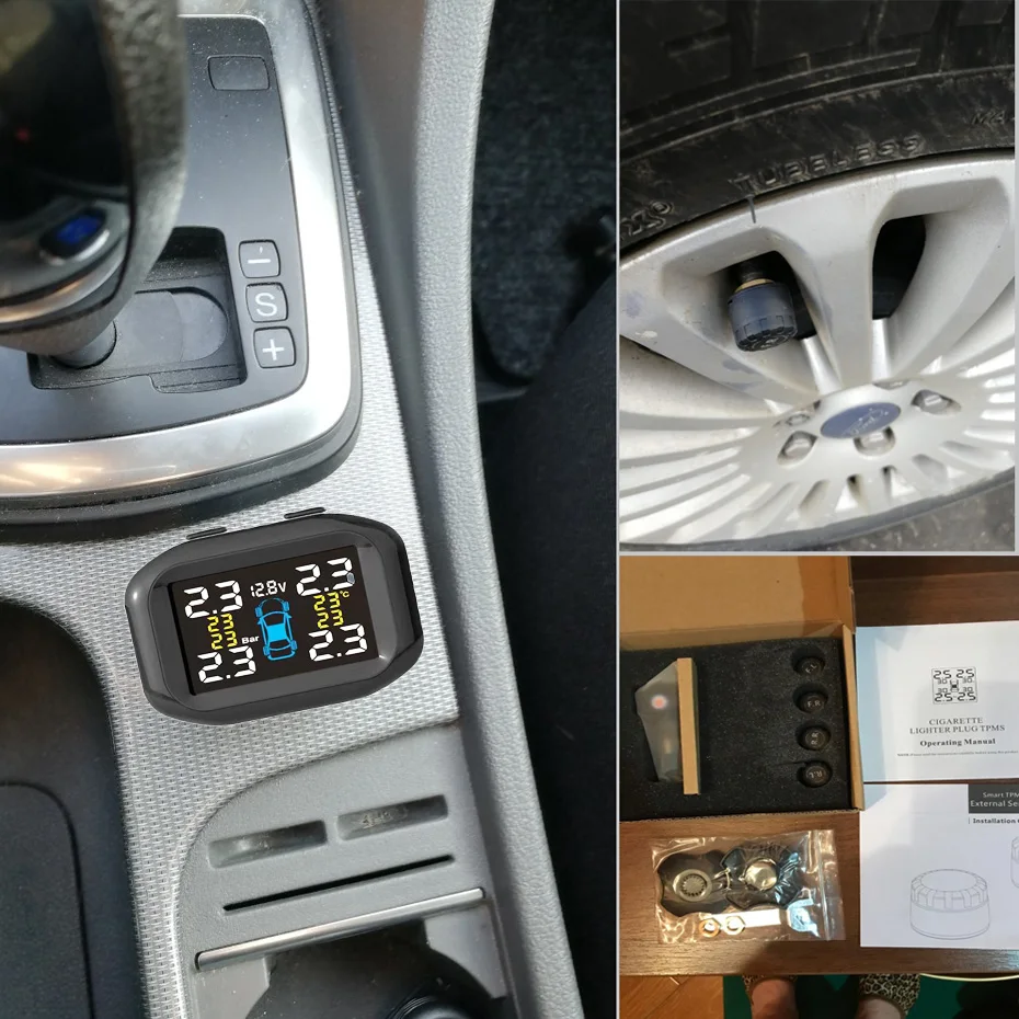Система контроля давления в шинах Visture TPMS с USB выходом 10 Вт внешний внутренний