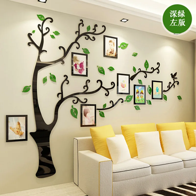 Arbre Sticker Muraux 3D Autocollants DIY Cadre de Photo Stickers