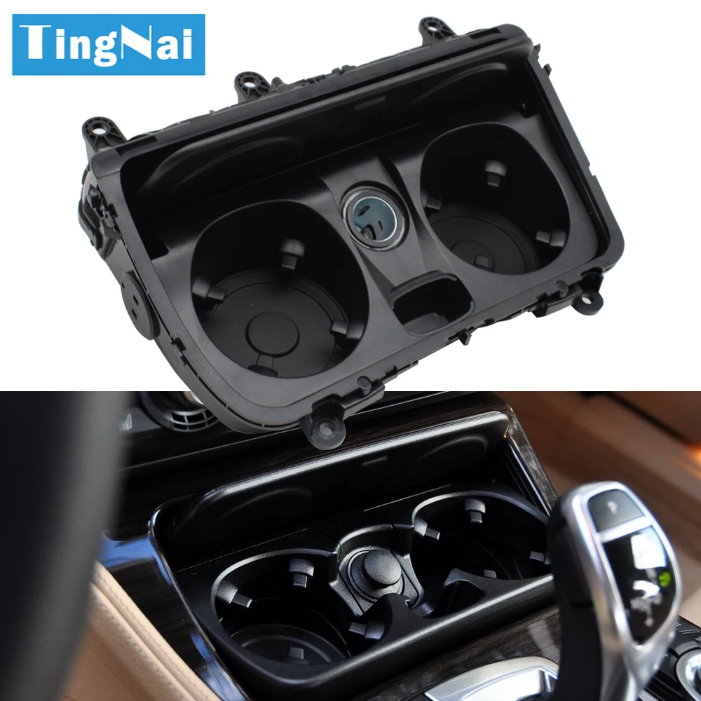 LHD RHD Car Front Center Console Drink Water Cup Holder Assembly For