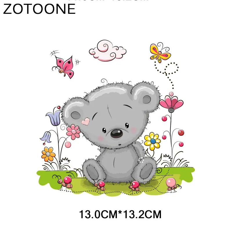 ZT1668 ZOTOONE милые животные, единорог, свинья, пластырь, железо на переводе, для одежды, Аппликации, сделай сам, футболка, теплопередача, Аппликации, наклейка E - Цвет: ZT1668