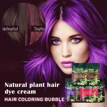 

Who 3/6pcs Herbal Hair Coloring Bubble Hair Dye Shampoo Nature Plants Coloring Conditioner No Damage to Hair Easy to Use M3