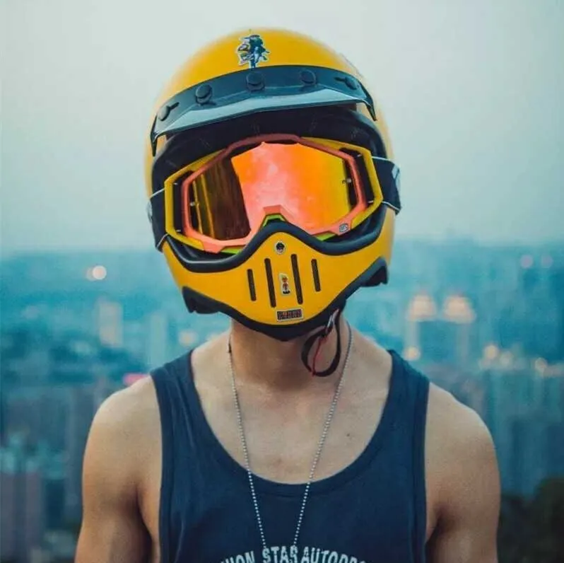 Face Guard Bikers Helmet - Image 3