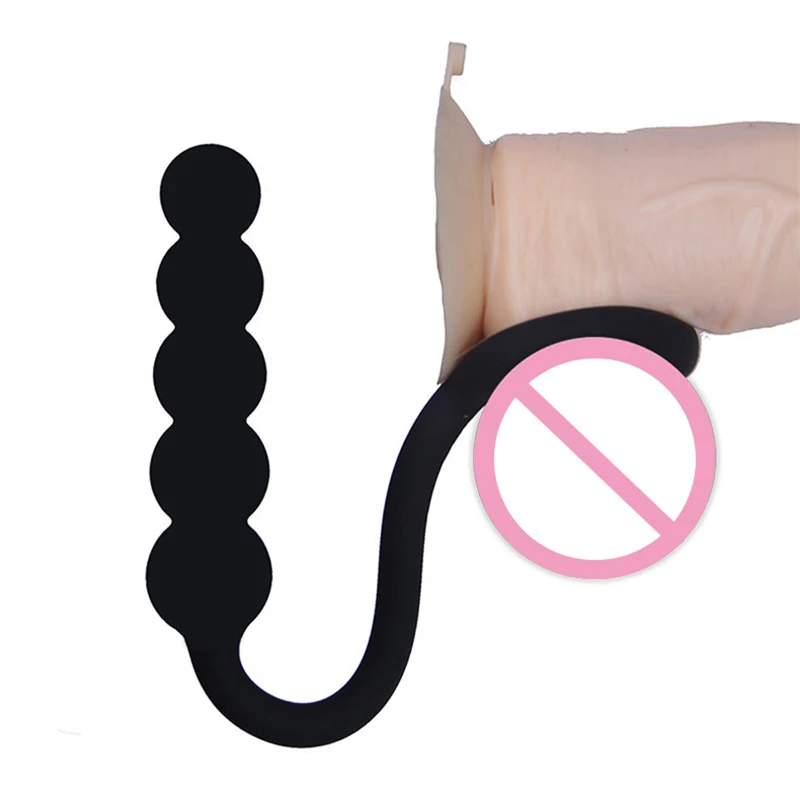 Silicone Pull Ring 5 Beads Anal Plug Balls Butt Plug Sex Toys For Women Erotic Adult Anus Masturbation Prostate Massage Toys — view 3