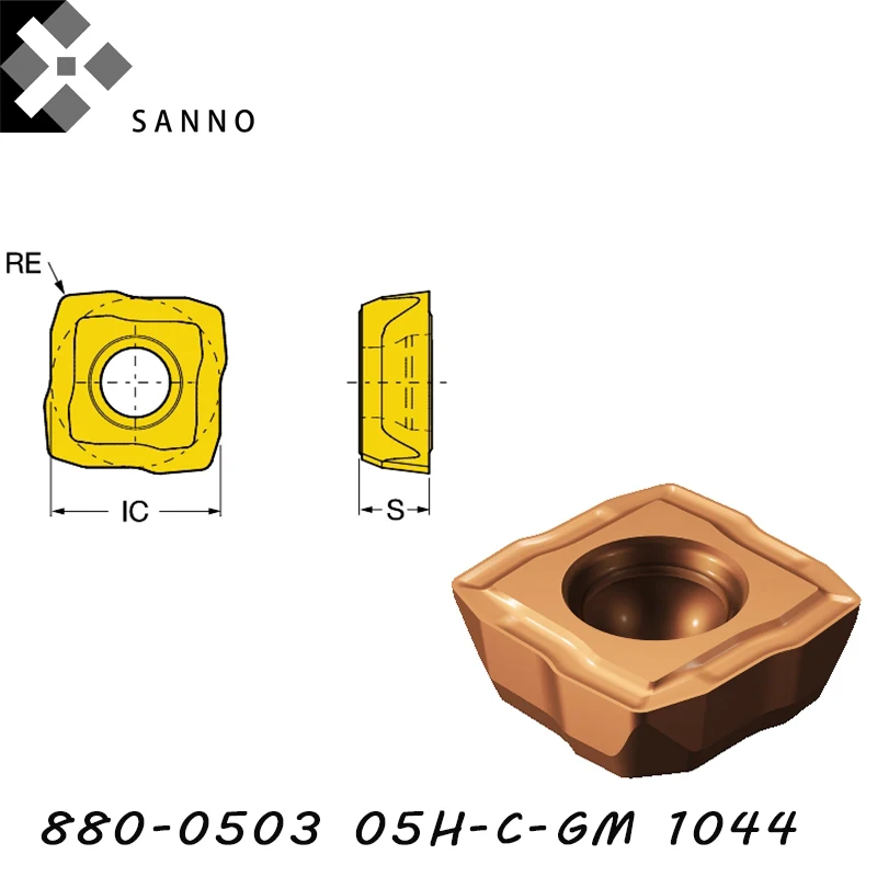 Free shipping 880-0503 05H-C-GM 1044, 880-0503W05H-P GM4024, 880-0503 W05H-P-GM 4344 coro drill inserts cnc carbide blade  tips (3)