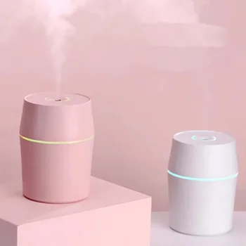 

Protable mini pink white 180ml USB LED light K8 sanitizing liquid humidifier air purifiy spray diffuser mist maker