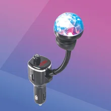3 зарядных порта USB для автомобиля Bluetooth 5,0 громкой связи Bluetooth приемник атмосфер светильник MP3 плеер 5V 2.1A новое поступление