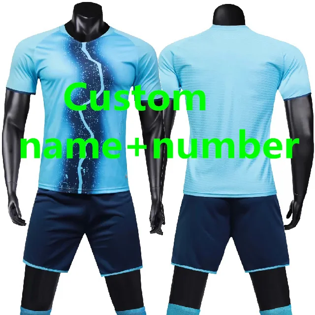 Custom Name Number Футбольная Одежда для взрослых и мужчин, Джерси, wo, Мужская Футбольная форма, футбольные наборы, спортивные костюмы для бега, на заказ, с напечатанными цифрами - Цвет: Custom Name Number