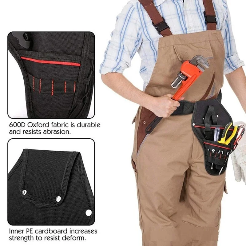 ESPLB Multi-functional Waterproof Drill Holster Waist Tool Bag Electric Waist Belt Tool Pouch Bag for Wrench Hammer Screwdriver