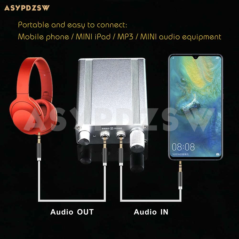 Finished MINI RA1 Battery version Portable headphone amplifier JRC4556 3 5 Jack