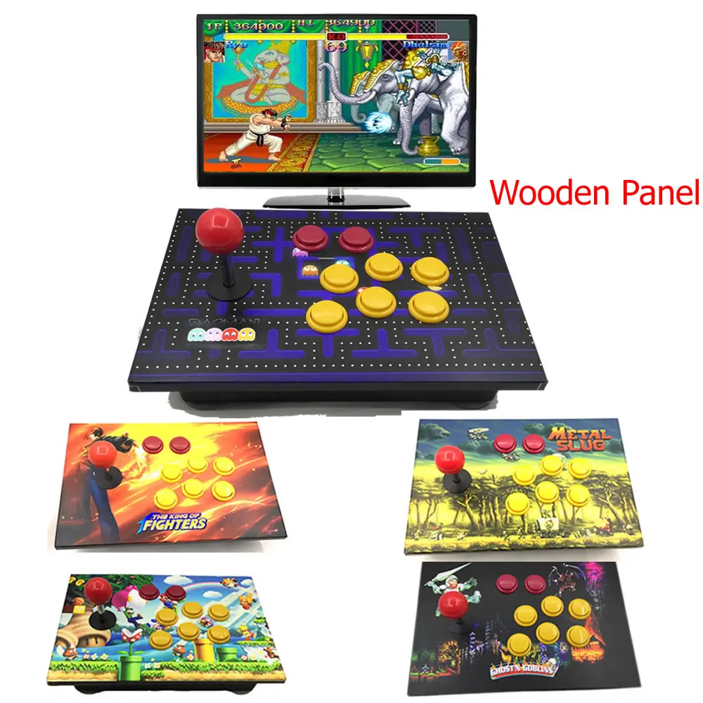 

RAC-J500S 8 Buttons Arcade Joystick USB Wired Black Wooden Panel For PC
