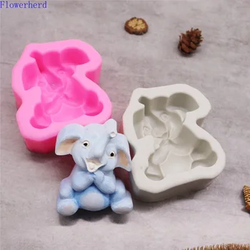 

3d Elephant Liquid Silicone Handmade Soap Mold Cake Baking Mold Candle Mold Silicone Mold Soap Mold Cake Decorating Tools