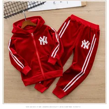 Комплект одежды для мальчиков и девочек-подростков; детский спортивный костюм; сезон весна-осень пальто с длинными рукавами+ брюки; комплекты одежды детские спортивные костюмы От 3 до 7 лет