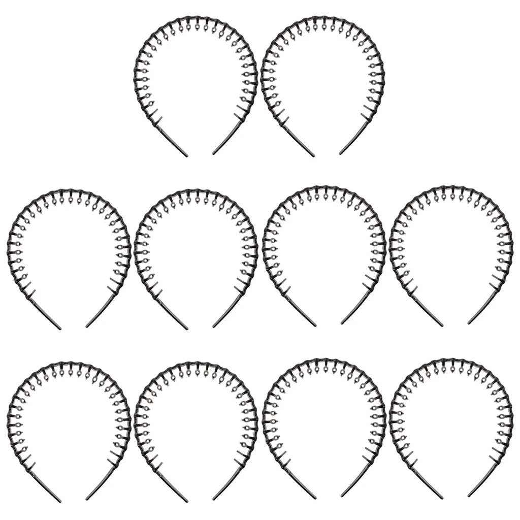 10 Pieces Black Plastic Comb Tooth Hair Hair Headband Hair Accessories