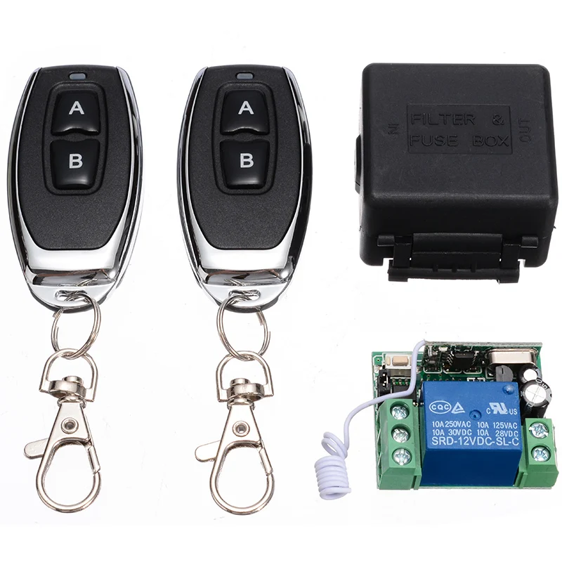 

Univeral 12V 433Mhz Wireless Remote Controller Switch Remote Relay Receiver Module RF Transmitter Receiver