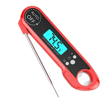 

Waterproof Digital Instant Read Meat Thermometer Chef Ultra Fast Meat Thermometer - BBQ Grilling Frying Fish Turkeys Baking Milk