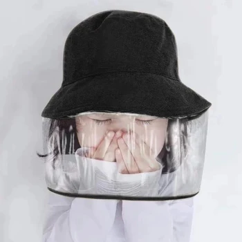 

Multifunctional Bucket Hat Kids Anti-dust Anti-spitting Anti-fog Droplets Cover Full Face Fisherman Cap Children Protective Hat
