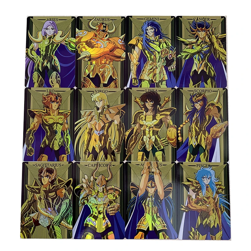 

13pcs/set Anime Saint Seiya Gold Saint Collective Flash Card Special Card Hobbies Hobby Collectibles Game Collection Cards