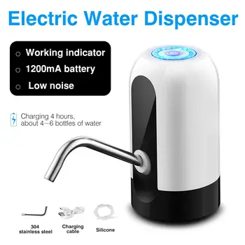 

HOME-Water Bottle Pump, USB Charging Automatic Drinking Water Pump Portable Electric Water Dispenser Water Bottle Switch for U