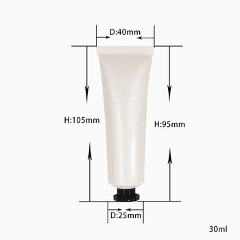 

30ml White Tube Black Octagonal Rotate Lid