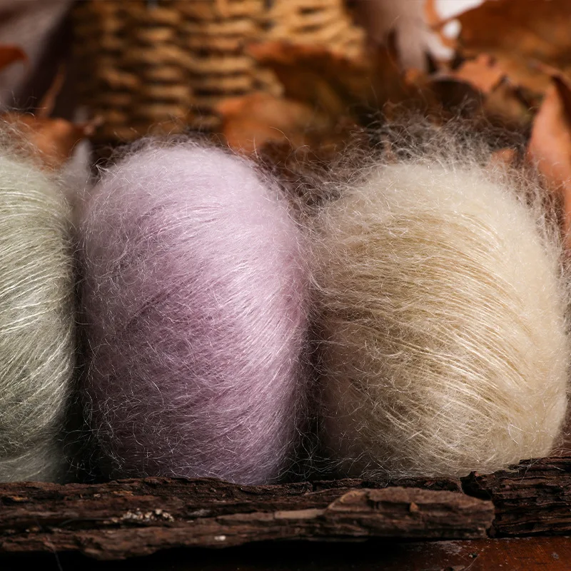 Silk Mohair Yarn Crochet Cheap Baby Wool Yarn For Knitting Sweater Shawl 20g/Ball 2